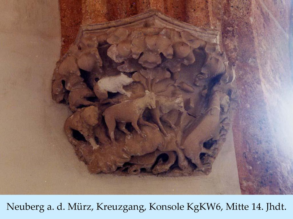 Neuberg a. d. Mürz, Kreuzgang, Konsole KgKW6, Mitte 14. Jhdt.