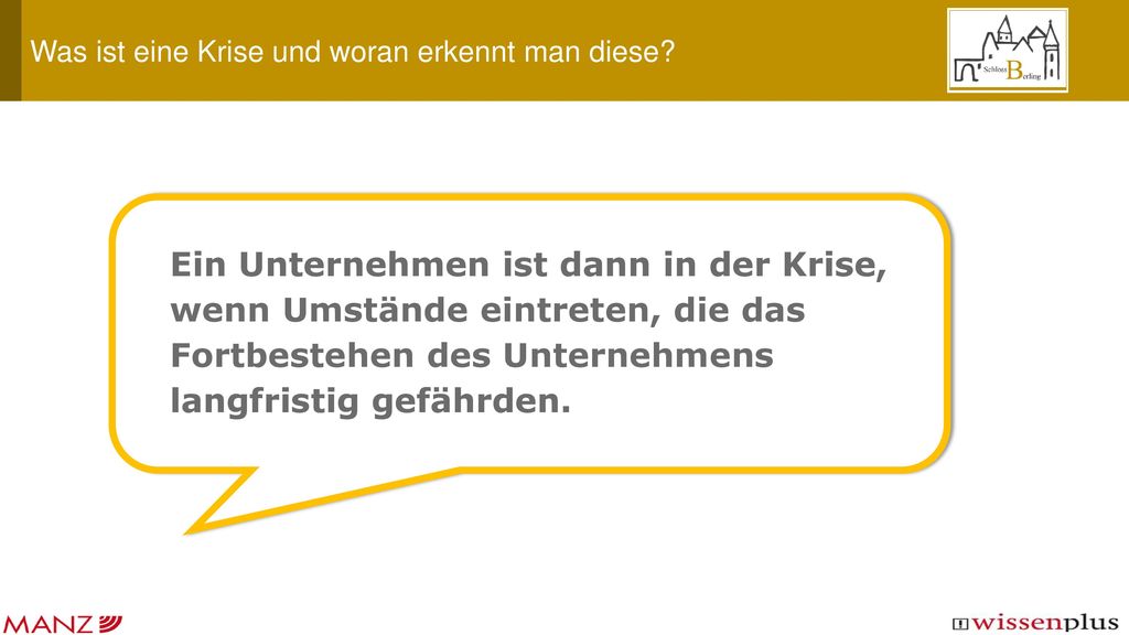 Was ist eine Krise und woran erkennt man diese