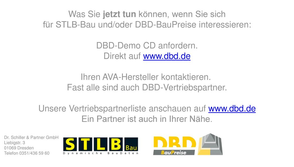 STLB-Bau Mit DBD-BauPreise - Ppt Herunterladen