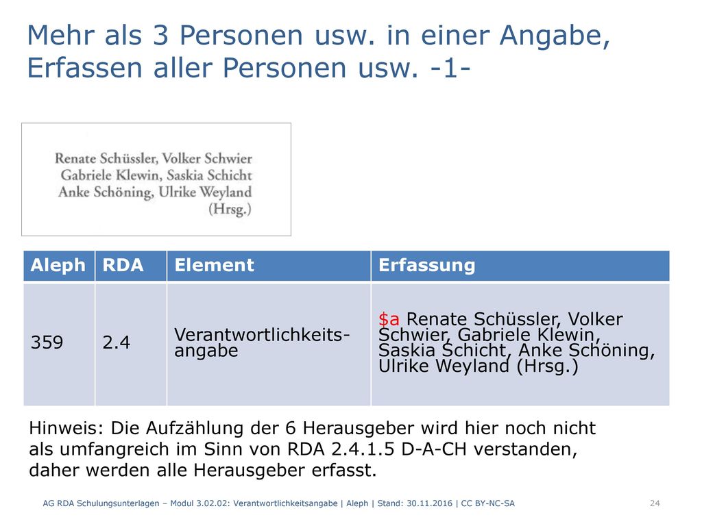 Mehr als 3 Personen usw. in einer Angabe, Erfassen aller Personen usw