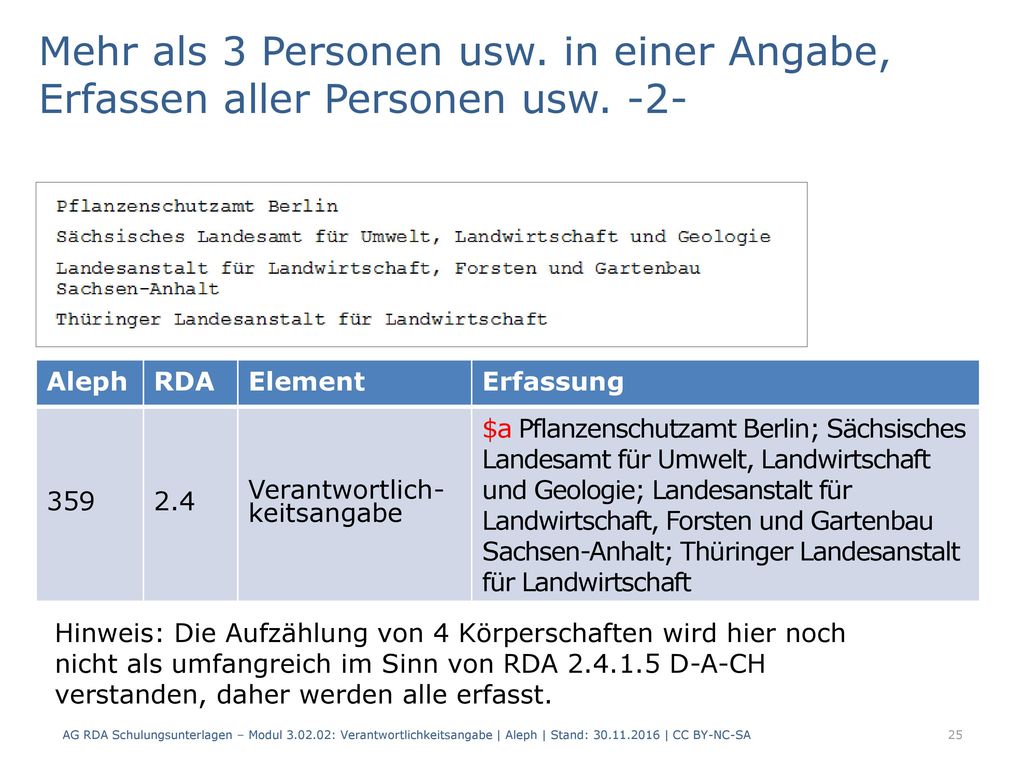 Mehr als 3 Personen usw. in einer Angabe, Erfassen aller Personen usw