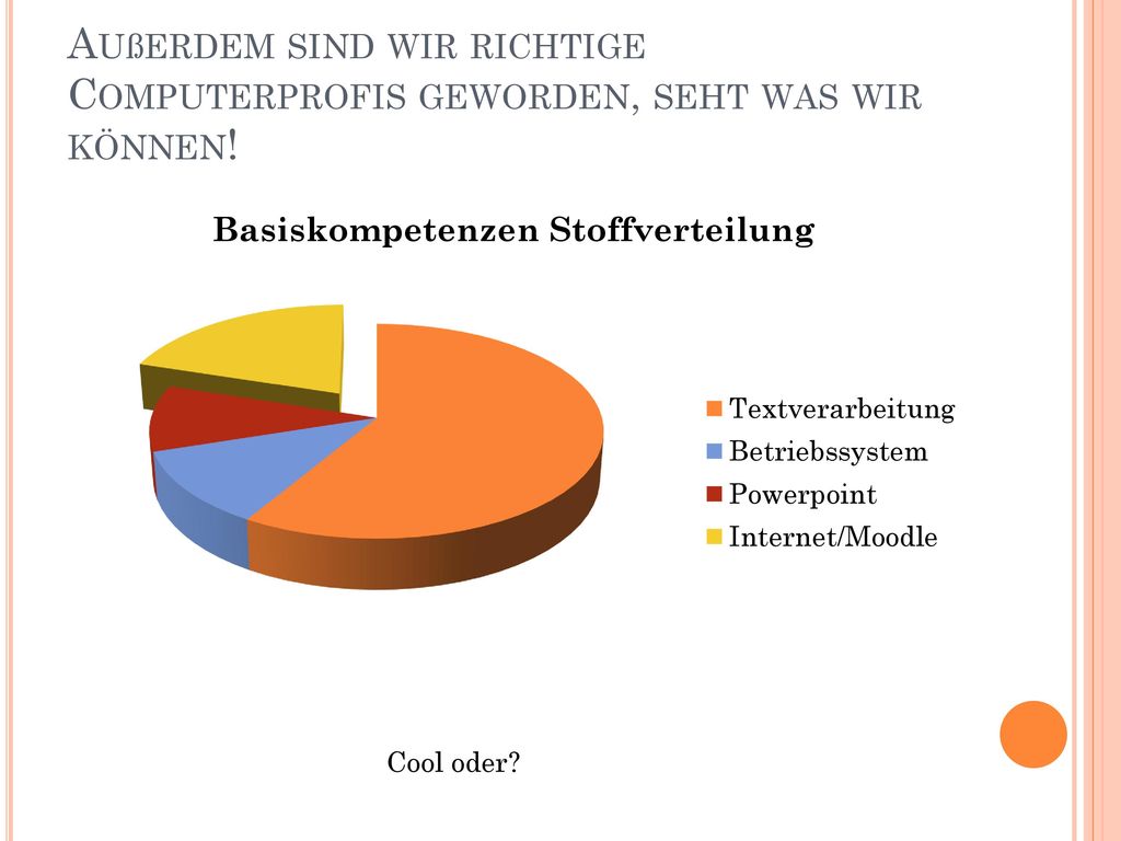 Außerdem sind wir richtige Computerprofis geworden, seht was wir können!