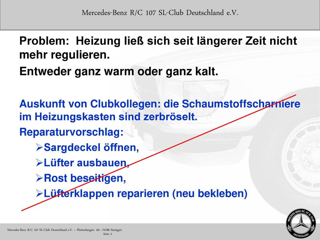 Problem: Heizung ließ sich seit längerer Zeit nicht mehr regulieren.