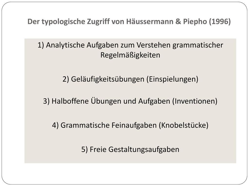Der typologische Zugriff von Häussermann & Piepho (1996)