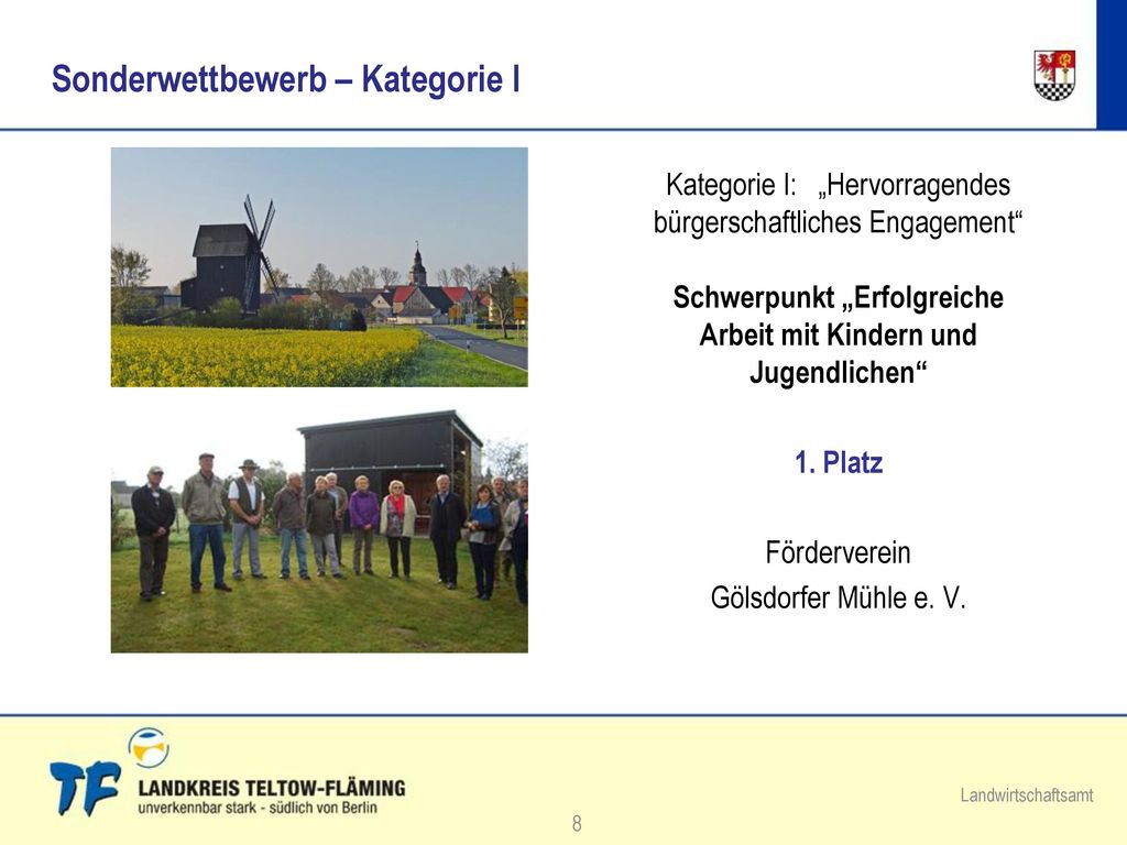 Sonderwettbewerb – Kategorie I