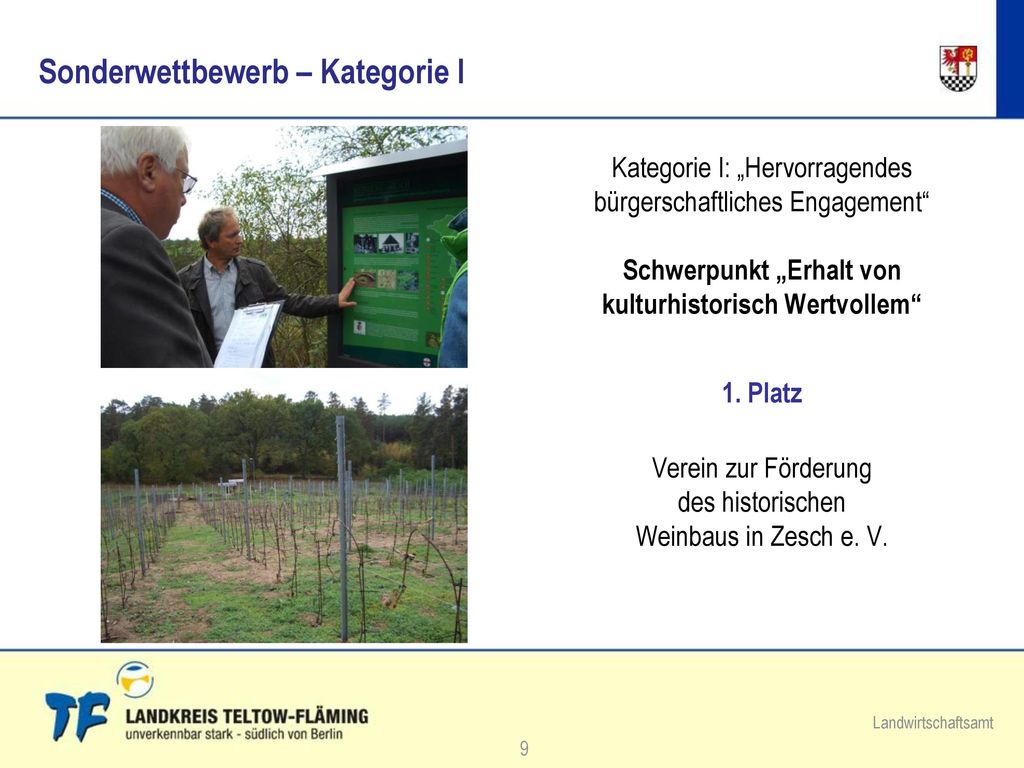 Sonderwettbewerb – Kategorie I
