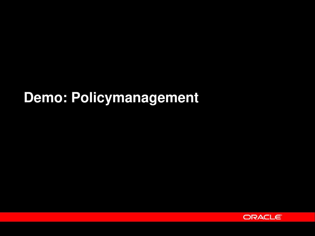 Demo: Policymanagement