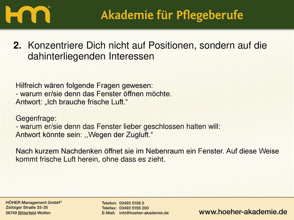 2. Konzentriere Dich nicht auf Positionen, sondern auf die