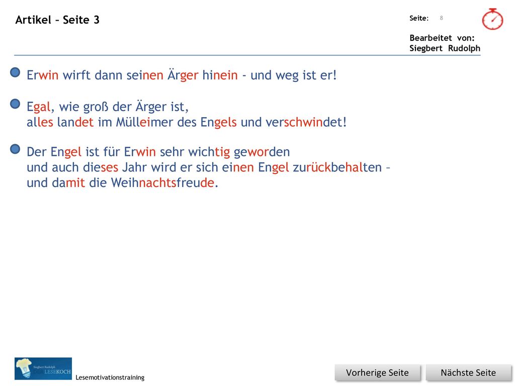 Erwin wirft dann seinen Ärger hinein - und weg ist er!