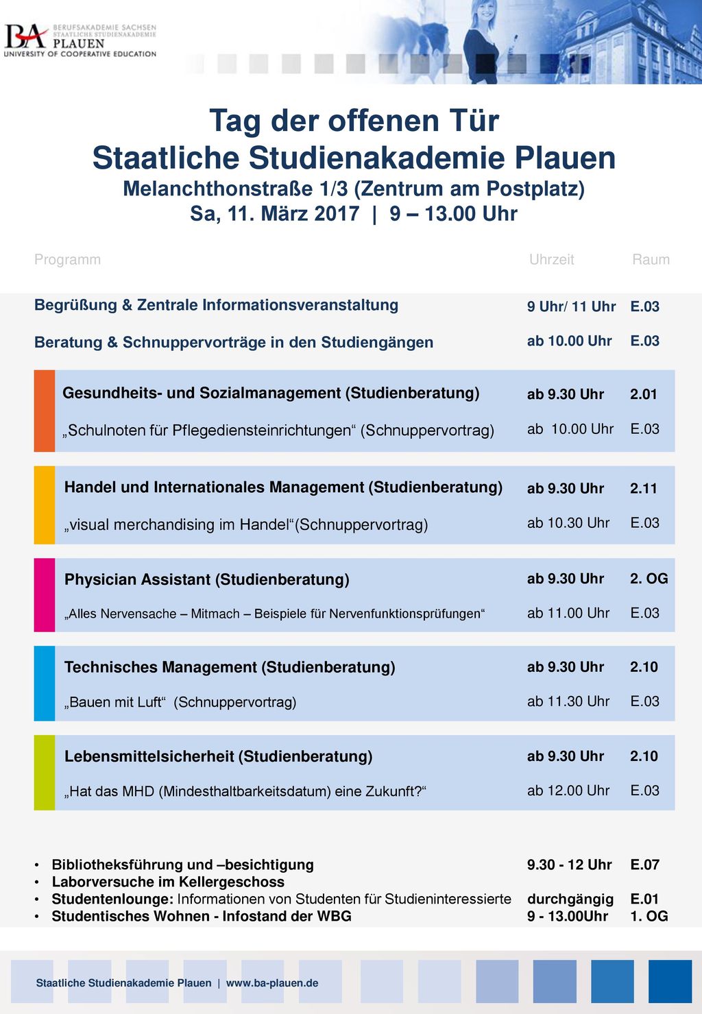 Tag der offenen Tür Staatliche Studienakademie Plauen