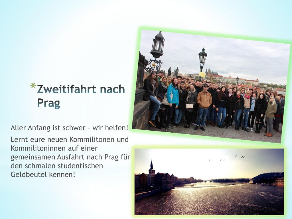 Zweitifahrt nach Prag Aller Anfang ist schwer – wir helfen!