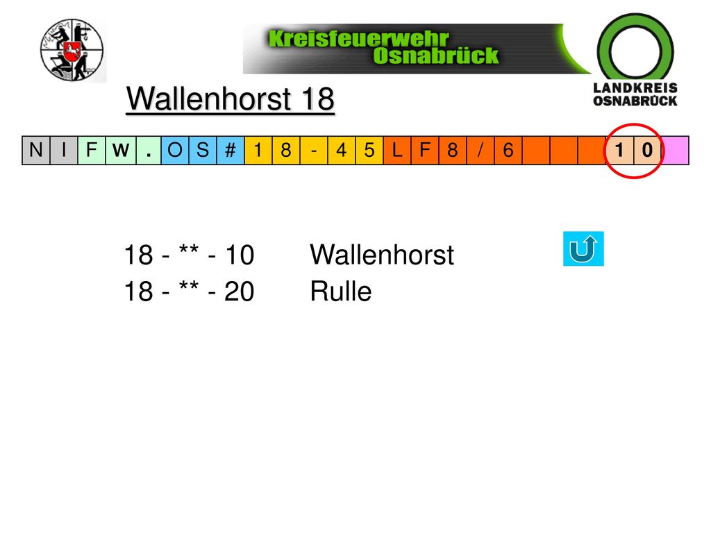 Wallenhorst ** - 10 Wallenhorst 18 - ** - 20 Rulle N I F W . O