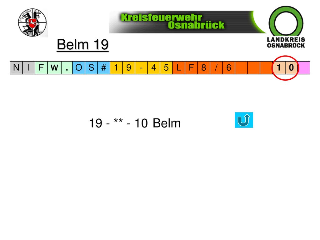 Belm 19 N I F W . O S # L 8 / ** - 10 Belm