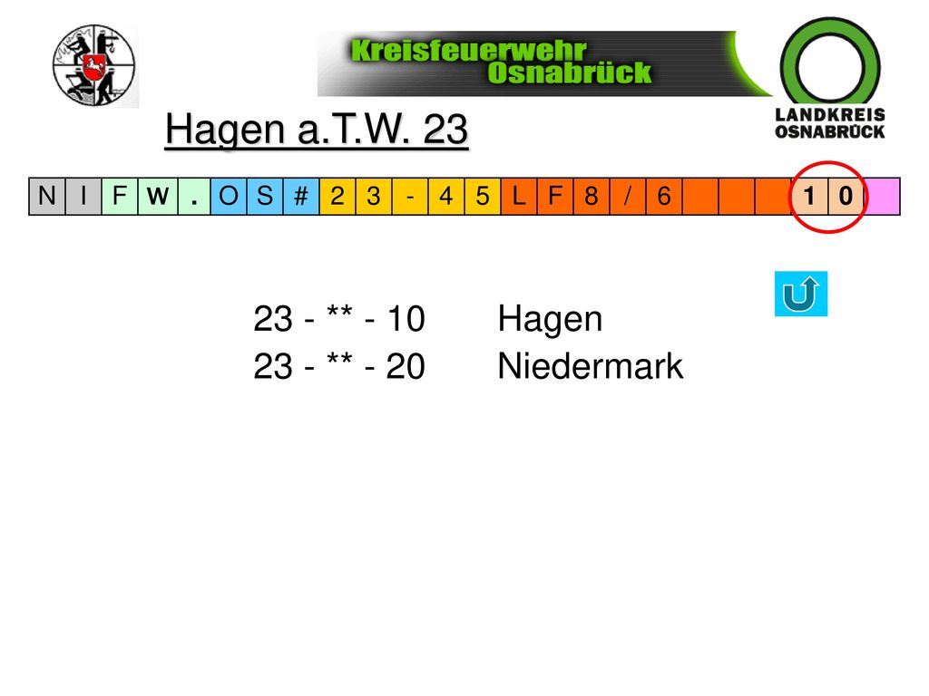 Hagen a.T.W ** - 10 Hagen 23 - ** - 20 Niedermark N I F W . O