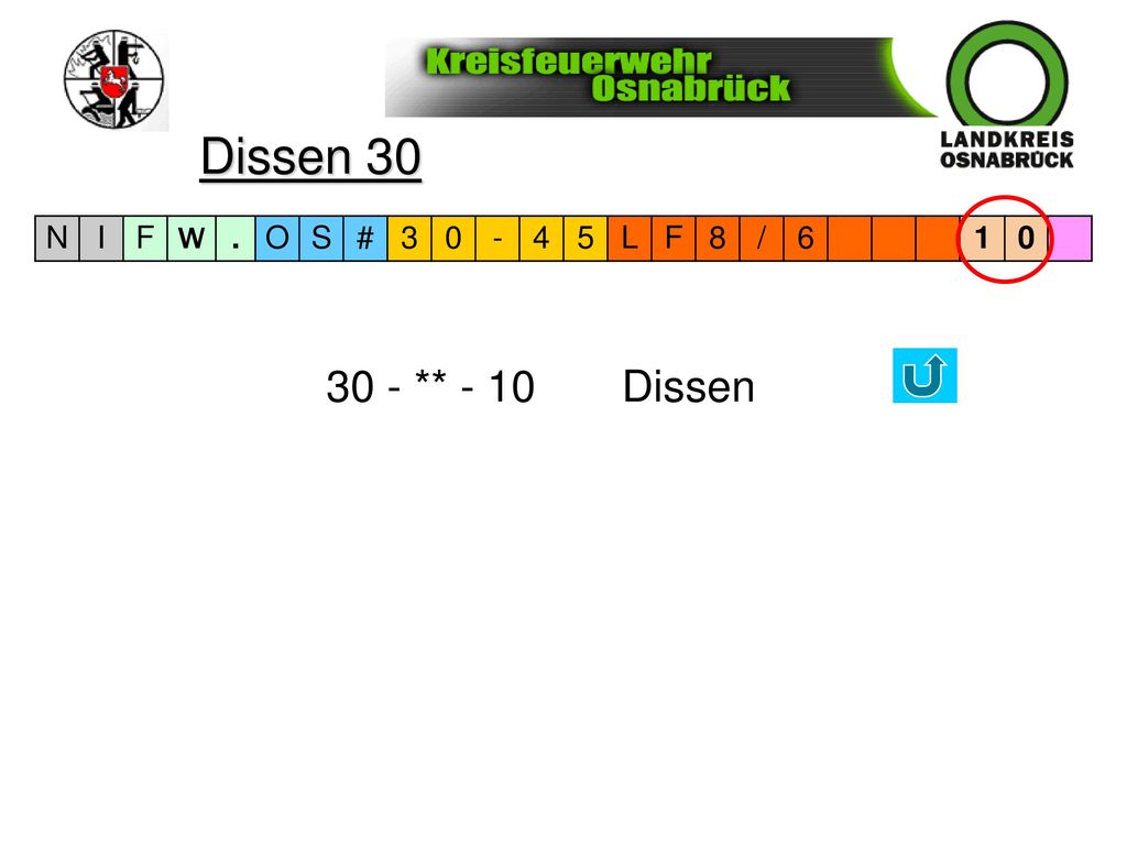 Dissen 30 N I F W . O S # L 8 / ** - 10 Dissen