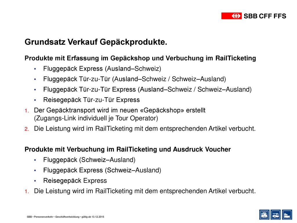 Grundsatz Verkauf Gepäckprodukte.