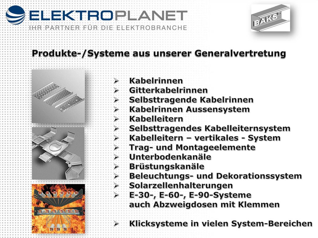 Produkte-/Systeme aus unserer Generalvertretung