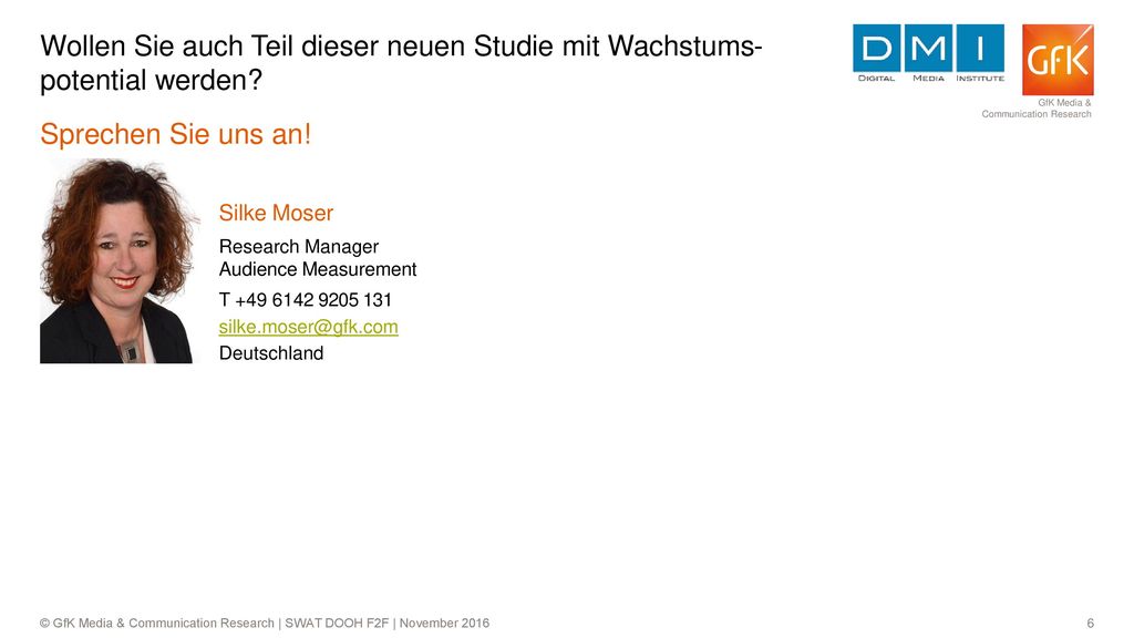 Wollen Sie auch Teil dieser neuen Studie mit Wachstums- potential werden