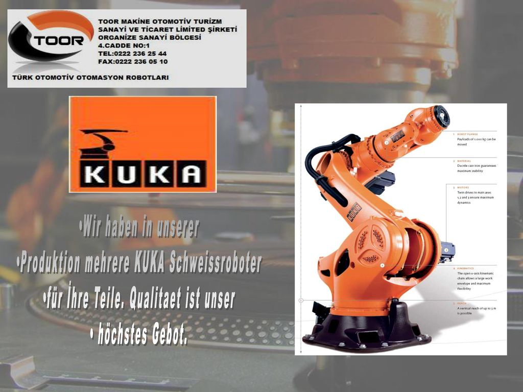 Produktion mehrere KUKA Schweissroboter