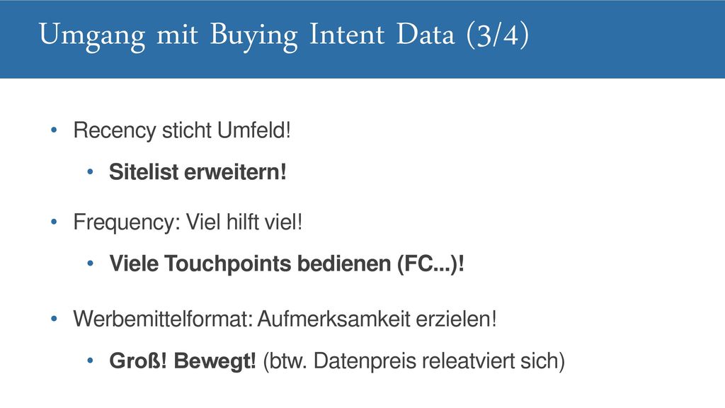 Umgang mit Buying Intent Data (3/4)