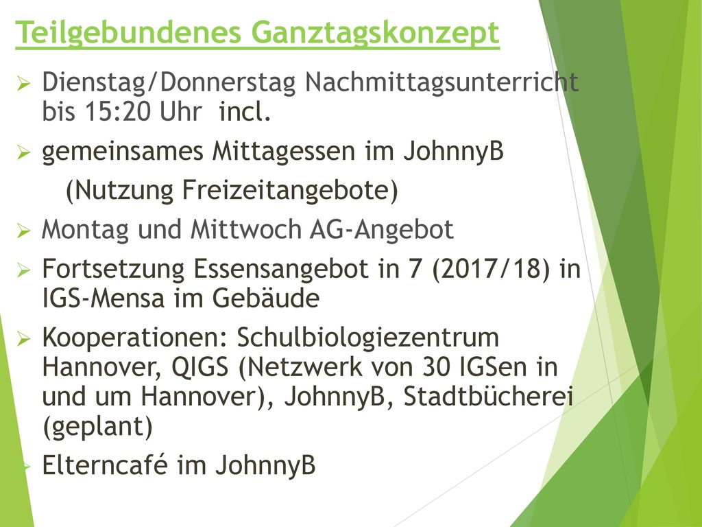 Teilgebundenes Ganztagskonzept