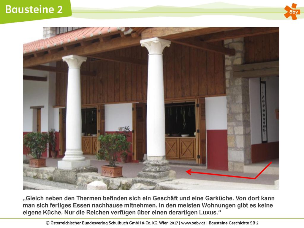 „Gleich neben den Thermen befinden sich ein Geschäft und eine Garküche