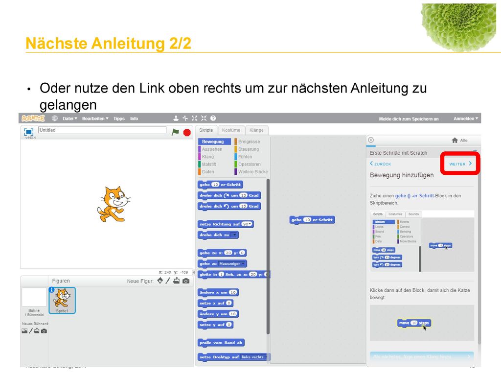 Tutorial starten Beginne das Video-Tutorial, indem du auf „Start klickst.