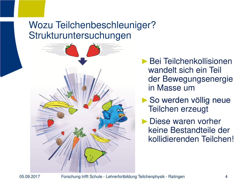 Forschung trifft Schule - Lehrerfortbildung Teilchenphysik - Ratingen