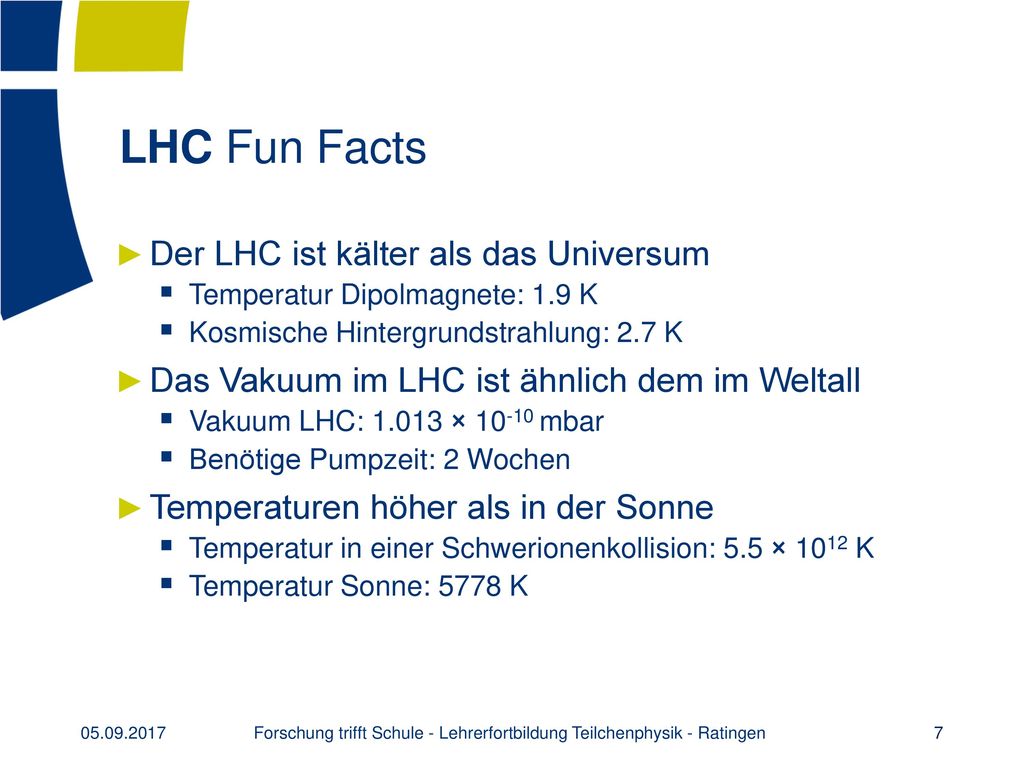 Forschung trifft Schule - Lehrerfortbildung Teilchenphysik - Ratingen