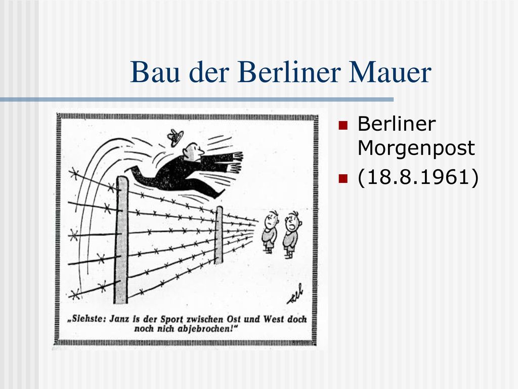 Bau der Berliner Mauer Berliner Morgenpost ( )