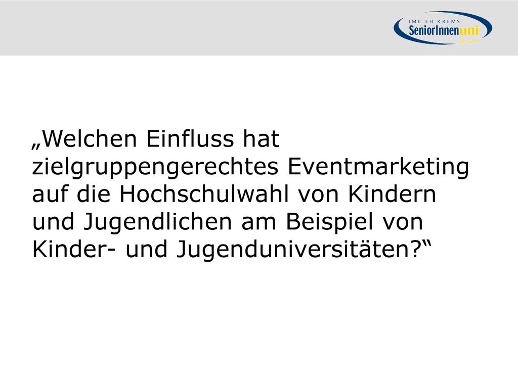 Fünf Typen von Forschungsfragen