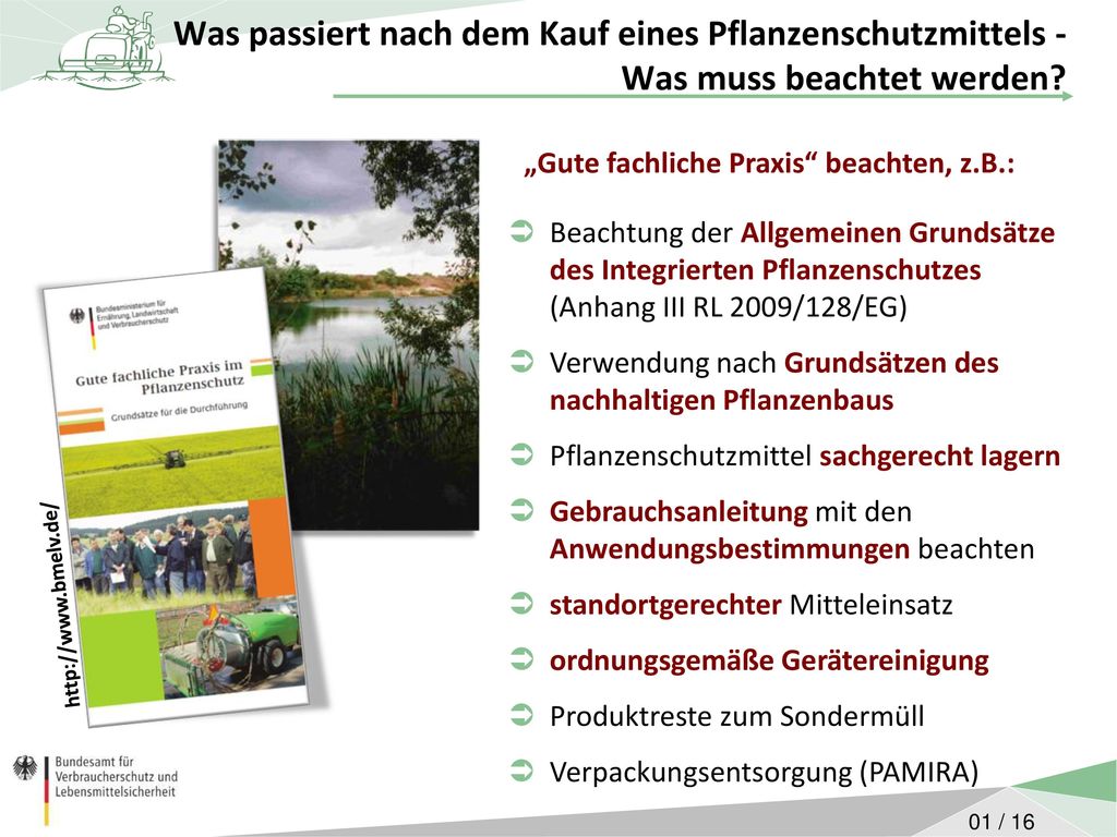 Was passiert nach dem Kauf eines Pflanzenschutzmittels - Was muss beachtet werden