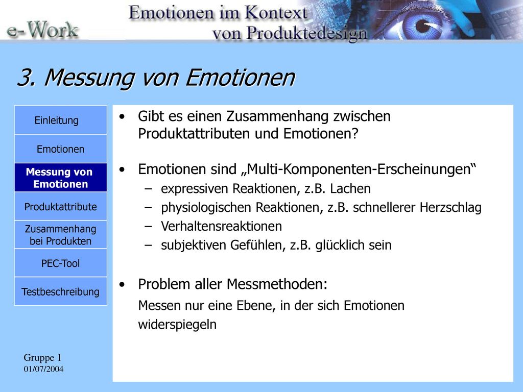 3. Messung von Emotionen Einleitung. Gibt es einen Zusammenhang zwischen Produktattributen und Emotionen