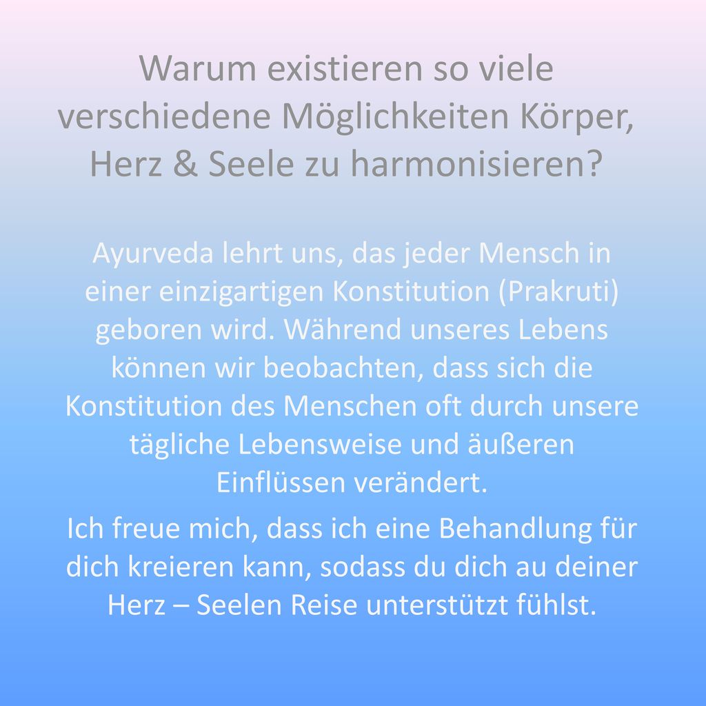 Warum existieren so viele verschiedene Möglichkeiten Körper, Herz & Seele zu harmonisieren