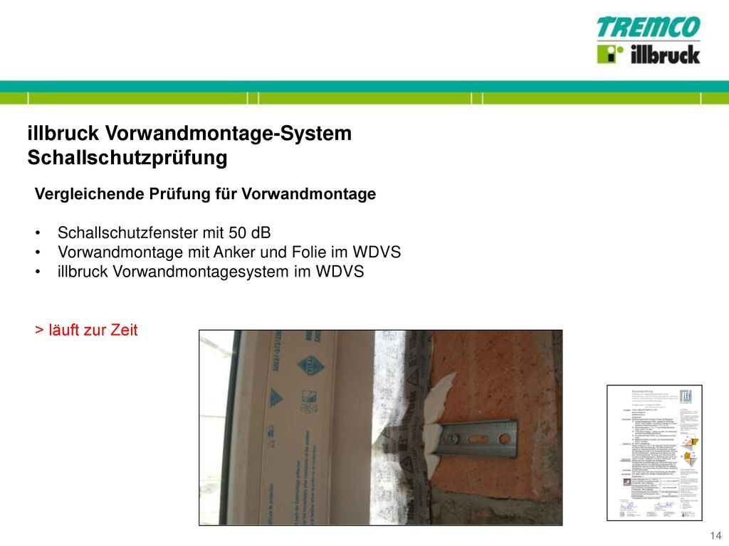 illbruck Vorwandmontage-System Schallschutzprüfung