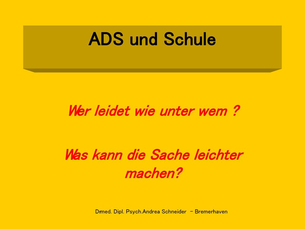 Wer leidet wie unter wem Was kann die Sache leichter machen