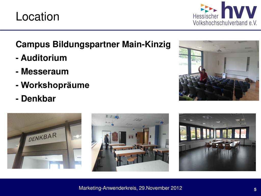 Location Campus Bildungspartner Main-Kinzig - Auditorium - Messeraum - Workshopräume - Denkbar 5