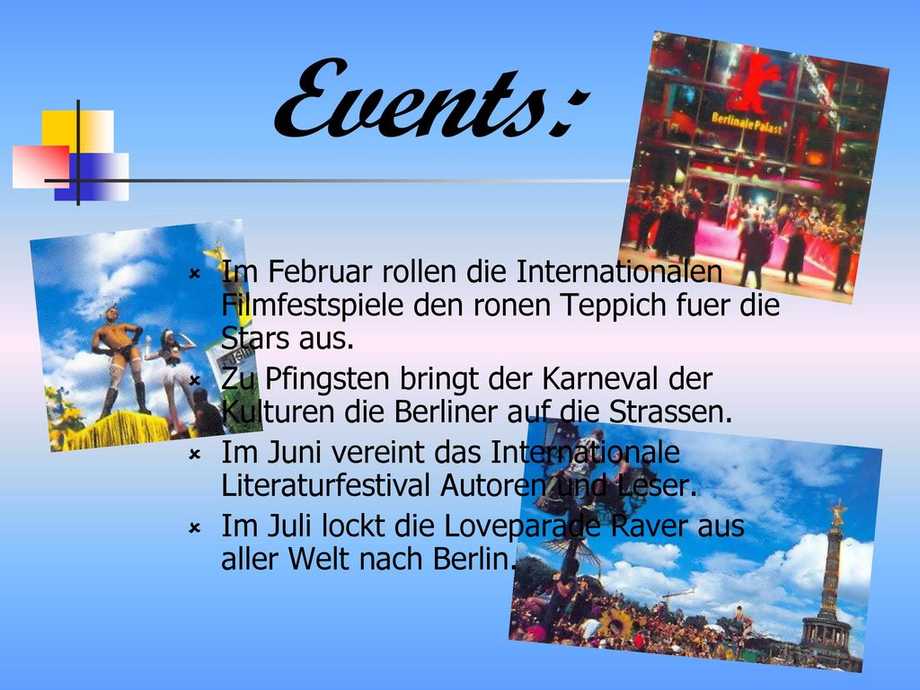 Events: Im Februar rollen die Internationalen Filmfestspiele den ronen Teppich fuer die Stars aus.