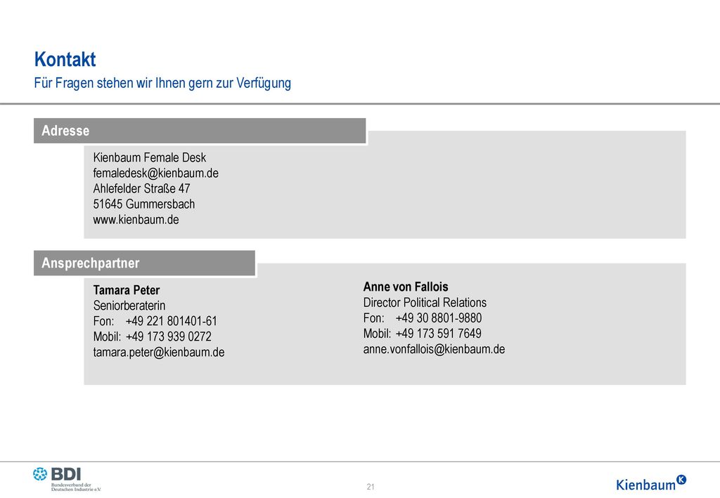 Kontakt Für Fragen stehen wir Ihnen gern zur Verfügung Adresse