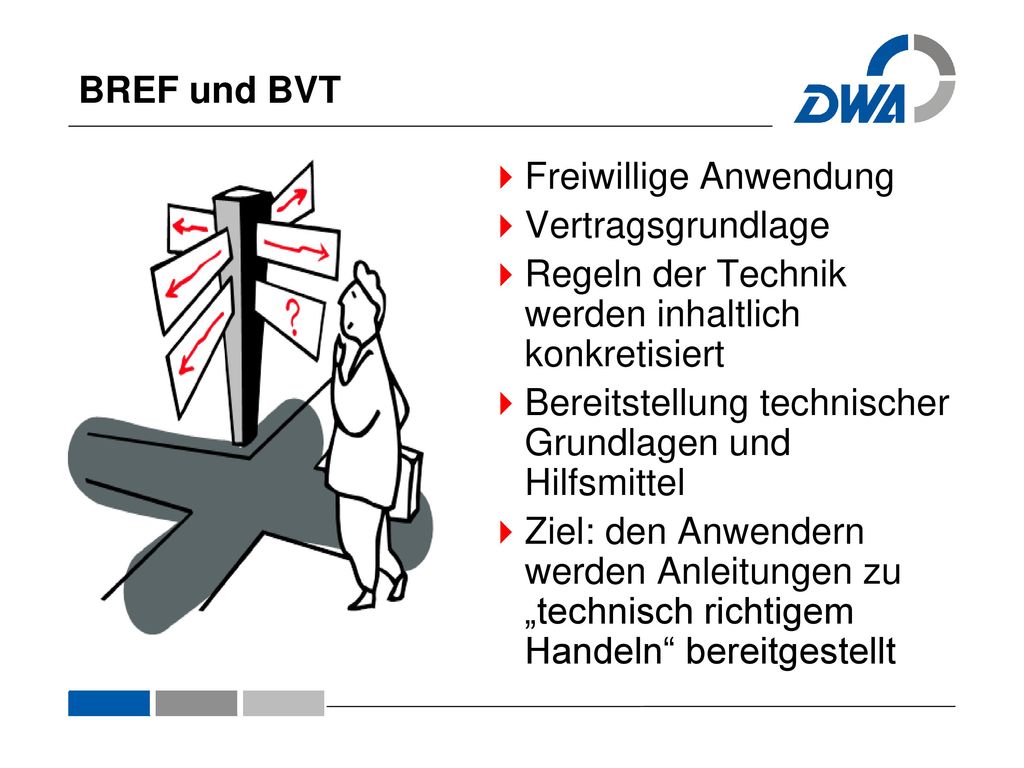 BREF und BVT Freiwillige Anwendung. Vertragsgrundlage. Regeln der Technik werden inhaltlich konkretisiert.