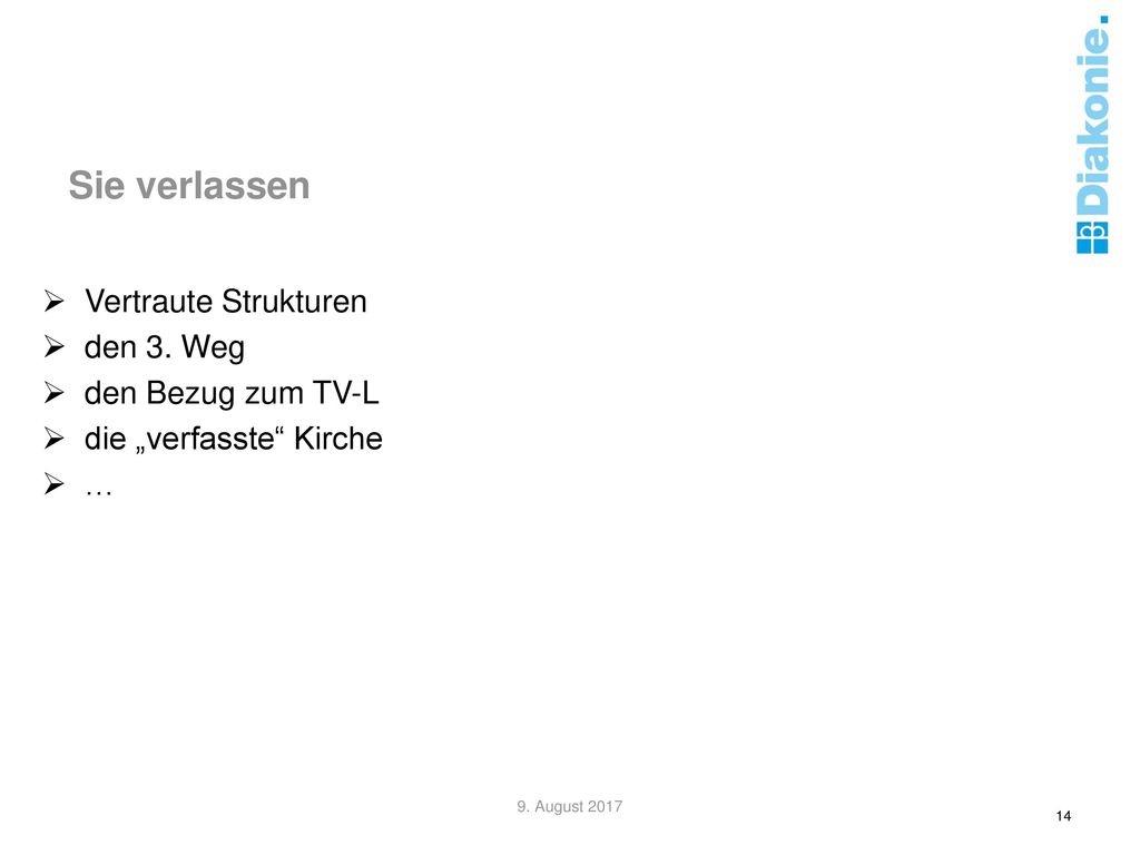 Sie verlassen Vertraute Strukturen den 3. Weg den Bezug zum TV-L