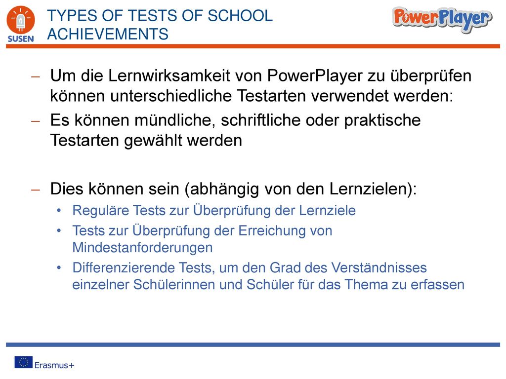 TYPES OF TESTS OF SCHOOL ACHIEVEMENTS