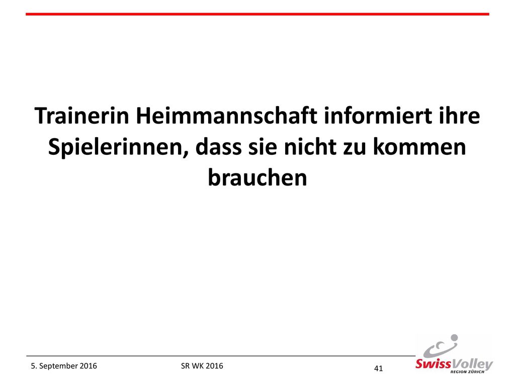 Trainerin Heimmannschaft informiert ihre Spielerinnen, dass sie nicht zu kommen brauchen
