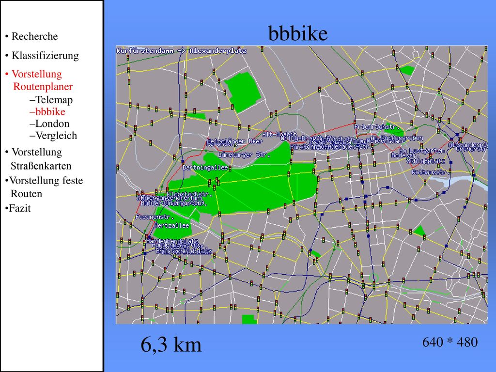bbbike 6,3 km 640 * 480 Recherche Klassifizierung Vorstellung