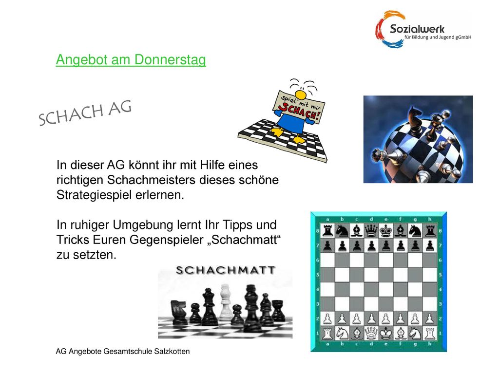 SCHACH AG Angebot am Donnerstag