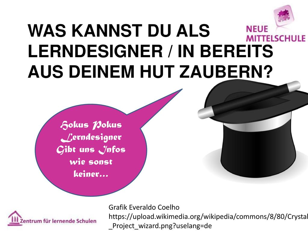 Was Kannst du als Lerndesigner / In bereits aus Deinem Hut zaubern
