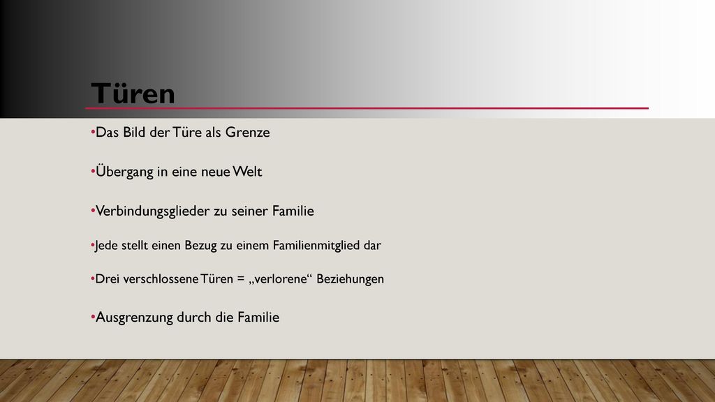 Türen Das Bild der Türe als Grenze Übergang in eine neue Welt