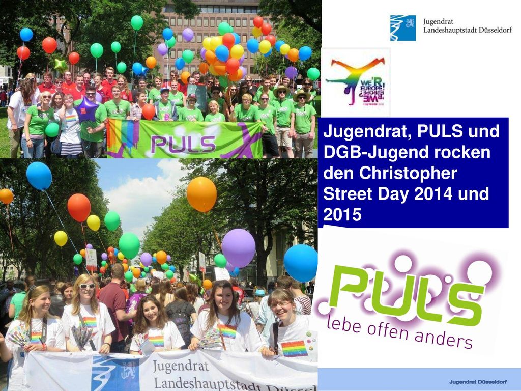 Jugendrat, PULS und DGB-Jugend rocken den Christopher Street Day 2014 und 2015