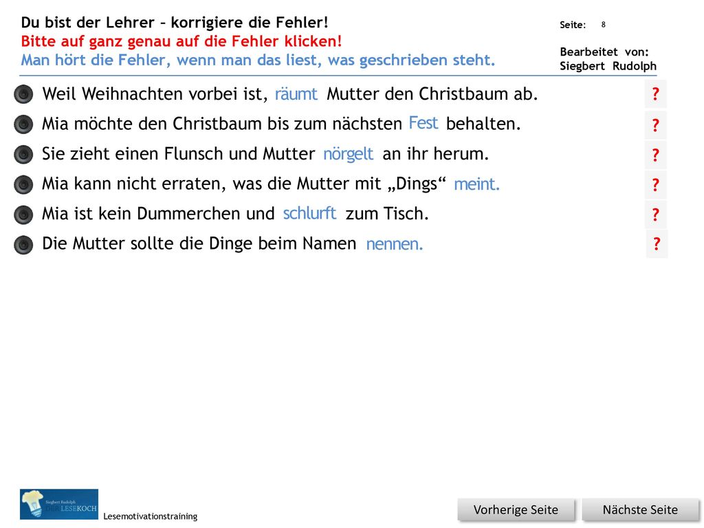 Weil Weihnachten vorbei ist, raumt Mutter den Christbaum ab.