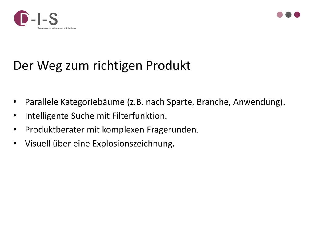 Der Weg zum richtigen Produkt